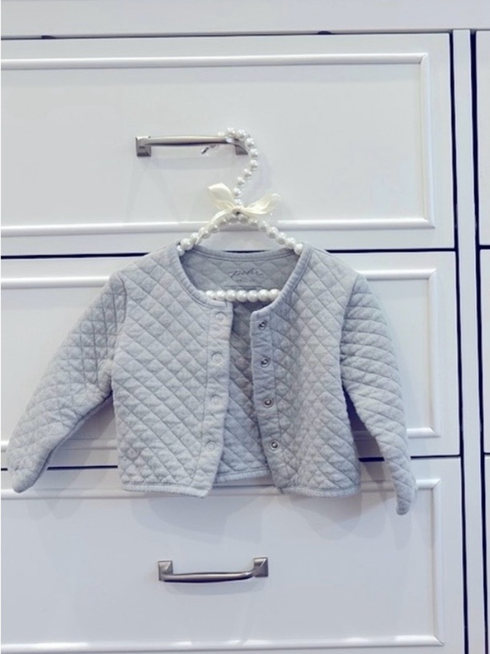 Pehr - Cozy Snap Front Jacket - Color: Soft Sea - Size: 0-6 M